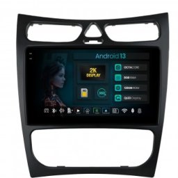 Navigatie 2K Mercedes Benz C-Class CLK W209 (2000-2005) 8GB RAM Android 13 Octacore Slot Sim 4G DSP GPS Wi-FI Carplay Android Auto USB Bluetooth Waze Touchscreen 9.5 Inch