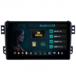 Navigatie 2K Opel Agila (2007-2014) 8GB RAM Android 13 Octacore Slot Sim 4G DSP GPS Wi-FI Carplay Android Auto USB Bluetooth Waze Touchscreen 9.5 Inch