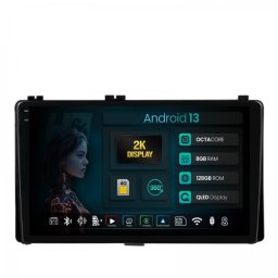 Navigatie 2K Toyota Auris / Toyota Corolla (2016+) 8GB RAM Android 13 Octacore Slot Sim 4G DSP GPS Wi-FI Carplay Android Auto USB Bluetooth Waze Touchscreen 9.5 Inch