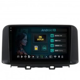 Navigatie 2K Hyundai Kona (2017-2023) 8GB RAM Android 13 Octacore Slot Sim 4G DSP GPS Wi-FI Carplay Android Auto USB Bluetooth Waze Touchscreen 10.36 Inch