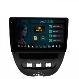 Navigatie 2K Toyota AYGO / Citroen C1 (2005-2014) 8GB RAM Android 13 Octacore Slot Sim 4G DSP GPS Wi-FI Carplay Android Auto USB Bluetooth Waze Touchscreen 10.36 Inch