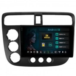 Navigatie 2K Honda Civic (1998-2005) 8GB RAM Android 13 Octacore Slot Sim 4G DSP GPS Wi-FI Carplay Android Auto USB Bluetooth Waze Touchscreen 9.5 Inch