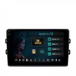 Navigatie 2K Dacia Dokker / Lodgy / Logan / Sadero ( 2012-2022) 8GB RAM Android 13 Octacore Slot Sim 4G DSP GPS Wi-FI Carplay Android Auto USB Bluetooth Waze Touchscreen 9.5 Inch