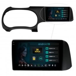 Navigatie 2K Hyundai I10 (2020+) 8GB RAM Android 13 Octacore Slot Sim 4G DSP GPS Wi-FI Carplay Android Auto USB Bluetooth Waze Touchscreen 9.5 Inch