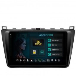Navigatie 2K Mazda 6 (2008-2013) 8GB RAM Android 13 Octacore Slot Sim 4G DSP GPS Wi-FI Carplay Android Auto USB Bluetooth Waze Touchscreen 9.5 Inch