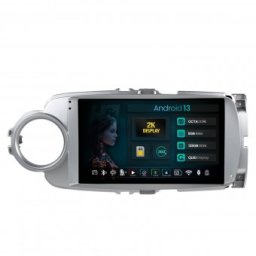 Navigatie 2K Toyota Yaris (2010-2018) 8GB RAM Android 13 Octacore Slot Sim 4G DSP GPS Wi-FI Carplay Android Auto USB Bluetooth Waze Touchscreen 9.5 Inch