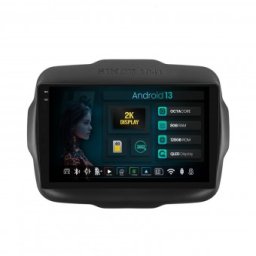 Navigatie 2K Jeep Renegade (2014-2018) 8GB RAM Android 13 Octacore Slot Sim 4G DSP GPS Wi-FI Carplay Android Auto USB Bluetooth Waze Touchscreen 9.5 Inch