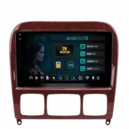 Navigatie 2K Mercedes Benz S-Class (1998-2005) 8GB RAM Android 13 Octacore Slot Sim 4G DSP GPS Wi-FI Carplay Android Auto USB Bluetooth Waze Touchscreen 9.5 Inch