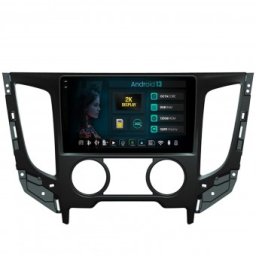 Navigatie 2K Mitsubishi L200 (2014-2020) 8GB RAM Android 13 Octacore Slot Sim 4G DSP GPS Wi-FI Carplay Android Auto USB Bluetooth Waze Touchscreen 9.5 Inch