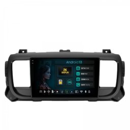 Navigatie 2K Citroen Jumpy (2017-2021) / Peugeot Expert (2017-2021) 8GB RAM Android 13 Octacore Slot Sim 4G DSP GPS Wi-FI Carplay Android Auto USB Bluetooth Waze Touchscreen 9.5 Inch
