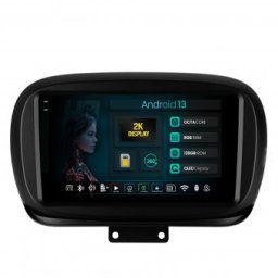 Navigatie 2K Fiat 500X 2014-2020 8GB RAM Android 13 Octacore Slot Sim 4G DSP GPS Wi-FI Carplay Android Auto USB Bluetooth Waze Touchscreen 9.5 Inch