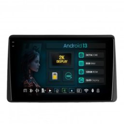Navigatie 2K Dacia Duster (2018-2021) 8GB RAM Android 13 Octacore Slot Sim 4G DSP GPS Wi-FI Carplay Android Auto USB Bluetooth Waze Touchscreen 10.36 Inch