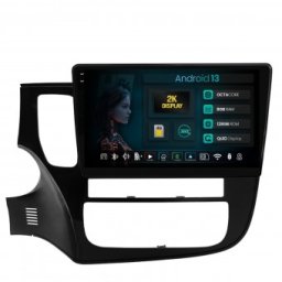 Navigatie 2K Mitsubishi Outlander (2013-2020) 8GB RAM Android 13 Octacore Slot Sim 4G DSP GPS Wi-FI Carplay Android Auto USB Bluetooth Waze Touchscreen 10.36 Inch