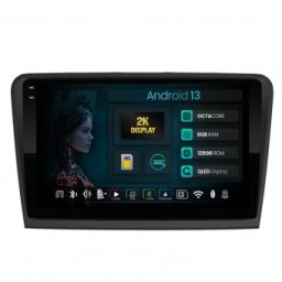 Navigatie 2K Skoda Octavia 3 (2013-2018) 8GB RAM Android 13 Octacore Slot Sim 4G DSP GPS Wi-FI Carplay Android Auto USB Bluetooth Waze Touchscreen 10.36 Inch