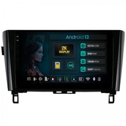 Navigatie 2K Nissan Qashqai J11 / Nissan X-Trail T32 (2013+) 8GB RAM Android 13 Octacore Slot Sim 4G DSP GPS Wi-FI Carplay Android Auto USB Bluetooth Waze Touchscreen 10.36 Inch