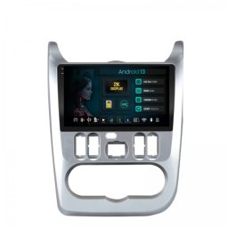 Navigatie 2K Dacia Logan / Duster / Sandero (2009-2013) 8GB RAM Android 13 Octacore Slot Sim 4G DSP GPS Wi-FI Carplay Android Auto USB Bluetooth Waze Touchscreen 9.5 Inch