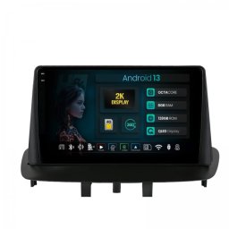 Navigatie 2K Renault Megane 3 / Renault Fluence (2009-2016) 8GB RAM Android 13 Octacore Slot Sim 4G DSP GPS Wi-FI Carplay Android Auto USB Bluetooth Waze Touchscreen 9.5 Inch