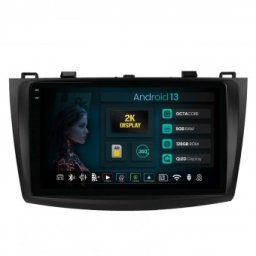 Navigatie 2K Mazda 3 (2009-2013) 8GB RAM Android 13 Octacore Slot Sim 4G DSP GPS Wi-FI Carplay Android Auto USB Bluetooth Waze Touchscreen 9.5 Inch