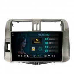 Navigatie 2K Toyota Land Cruiser Prado (2009-2013) 8GB RAM Android 13 Octacore Slot Sim 4G DSP GPS Wi-FI Carplay Android Auto USB Bluetooth Waze Touchscreen 9.5 Inch