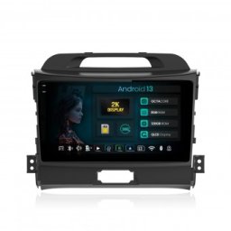 Navigatie 2K Kia Sportage (2010-2016) 8GB RAM Android 13 Octacore Slot Sim 4G DSP GPS Wi-FI Carplay Android Auto USB Bluetooth Waze Touchscreen 9.5 Inch