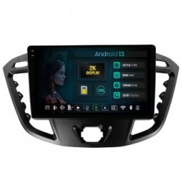 Navigatie 2K Ford Transit Tourneo (2012-2020) 8GB RAM Android 13 Octacore Slot Sim 4G DSP GPS Wi-FI Carplay Android Auto USB Bluetooth Waze Touchscreen 9.5 Inch