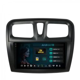 Navigatie 2K Dacia Logan II / Sandero II (2012-2020) 8GB RAM Android 13 Octacore Slot Sim 4G DSP GPS Wi-FI Carplay Android Auto USB Bluetooth Waze Touchscreen 9.5 Inch