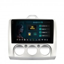 Navigatie 2K Ford Focus MK2 (2004-2011) Clima manuala 8GB RAM Android 13 Octacore Slot Sim 4G DSP GPS Wi-FI Carplay Android Auto USB Bluetooth Waze Touchscreen 9.5 Inch