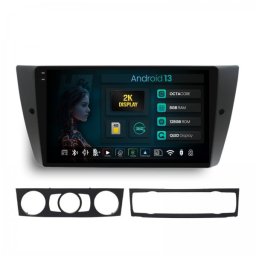 Navigatie 2K BMW Seria 3 E90 E91 E92 (2006-2013) 8GB RAM Android 13 Octacore Slot Sim 4G DSP GPS Wi-FI Carplay Android Auto USB Bluetooth Waze Touchscreen 9.5 Inch