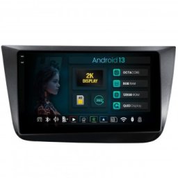 Navigatie 2K Seat Altea Toledo (2005-2012) 8GB RAM Android 13 Octacore Slot Sim 4G DSP GPS Wi-FI Carplay Android Auto USB Bluetooth Waze Touchscreen 9.5 Inch