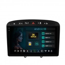 Navigatie 2K Peugeot 308 408 (2008-2013) 8GB RAM Android 13 Octacore Slot Sim 4G DSP GPS Wi-FI Carplay Android Auto USB Bluetooth Waze Touchscreen 9.5 Inch