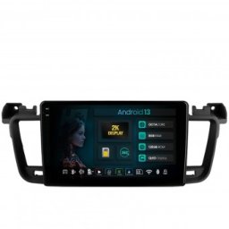 Navigatie 2K Peugeot 508 (2010-2018) 8GB RAM Android 13 Octacore Slot Sim 4G DSP GPS Wi-FI Carplay Android Auto USB Bluetooth Waze Touchscreen 9.5 Inch