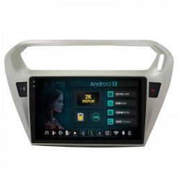 Navigatie 2K Peugeot 301 (2013-2018) / Citroen C-Elysee (2013-2018) 8GB RAM Android 13 Octacore Slot Sim 4G DSP GPS Wi-FI Carplay Android Auto USB Bluetooth Waze Touchscreen 9.5 Inch