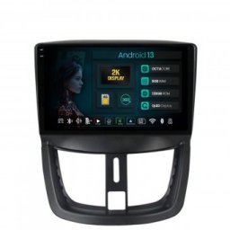 Navigatie 2K Peugeot 207 (2006-2015) 8GB RAM Android 13 Octacore Slot Sim 4G DSP GPS Wi-FI Carplay Android Auto USB Bluetooth Waze Touchscreen 9.5 Inch