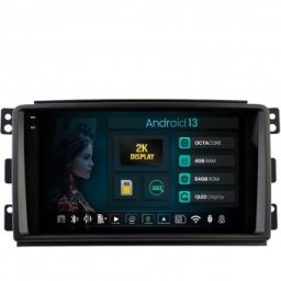 Navigatie 2K Smart For Two (2007-2010) 4GB RAM Android 13 Octacore Slot Sim 4G DSP GPS Wi-FI Carplay Android Auto USB Bluetooth Waze Touchscreen 9.5 Inch