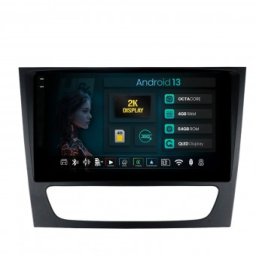 Navigatie 2K Mercedes Benz W211 CLS 4GB RAM Android 13 Octacore Slot Sim 4G DSP GPS Wi-FI Carplay Android Auto USB Bluetooth Waze Touchscreen 9.5 Inch