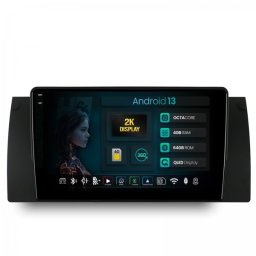Navigatie 2K BMW Seria 5 E39 / X5 E53 / Seria 7 E38 4GB RAM Android 13 Octacore Slot Sim 4G DSP GPS Wi-FI Carplay Android Auto USB Bluetooth Waze Touchscreen 9.5 Inch