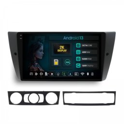 Navigatie 2K BMW Seria 3 E90 E91 E92 (2006-2013) 4GB RAM Android 13 Octacore Slot Sim 4G DSP GPS Wi-FI Carplay Android Auto USB Bluetooth Waze Touchscreen 9.5 Inch