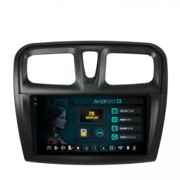 Navigatie 2K Dacia Logan II / Sandero II (2012-2020) 4GB RAM Android 13 Octacore Slot Sim 4G DSP GPS Wi-FI Carplay Android Auto USB Bluetooth Waze Touchscreen 9.5 Inch