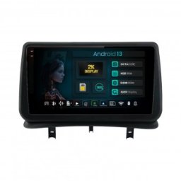Navigatie 2K Renault Clio 3 (2005-2013) 4GB RAM Android 13 Octacore Slot Sim 4G DSP GPS Wi-FI Carplay Android Auto USB Bluetooth Waze Touchscreen 9.5 Inch