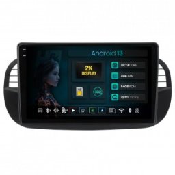 Navigatie 2K Fiat 500 (2007-2014) 4GB RAM Android 13 Octacore Slot Sim 4G DSP GPS Wi-FI Carplay Android Auto USB Bluetooth Waze Touchscreen 9.5 Inch