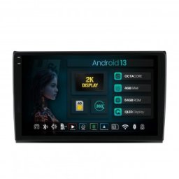 Navigatie 2K Fiat Bravo (2006-2014) 4GB RAM Android 13 Octacore Slot Sim 4G DSP GPS Wi-FI Carplay Android Auto USB Bluetooth Waze Touchscreen 9.5 Inch