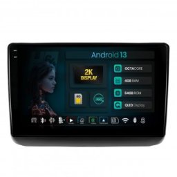 Navigatie 2K Jeep Grand Cherokee (2013-2020) 4GB RAM Android 13 GPS Wi-FI Carplay Android Auto USB Bluetooth Radio Waze Touchscreen 9.5 Inch