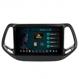 Navigatie 2K Jeep Compass (2016+) 4GB RAM Android 13 Octacore Slot Sim 4G DSP GPS Wi-FI Carplay Android Auto USB Bluetooth Waze Touchscreen 10.36 Inch