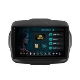 Navigatie 2K Jeep Renegade (2014-2018) 4GB RAM Android 13 Octacore Slot Sim 4G DSP GPS Wi-FI Carplay Android Auto USB Bluetooth Waze Touchscreen 9.5 Inch