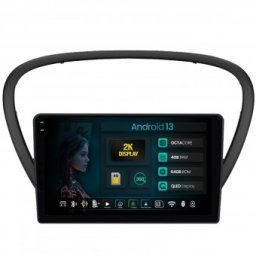 Navigatie 2K Peugeot 607 (2004-2011) 4GB RAM Android 13 Octacore Slot Sim 4G DSP GPS Wi-FI Carplay Android Auto USB Bluetooth Waze Touchscreen 9.5 Inch