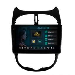 Navigatie 2K Peugeot 206 (1998-2012) 4GB RAM Android 13 Octacore Slot Sim 4G DSP GPS Wi-FI Carplay Android Auto USB Bluetooth Waze Touchscreen 9.5 Inch