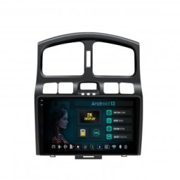 Navigatie 2K Hyundai Santa Fe (2001-2005) 4GB RAM Android 13 Octacore Slot Sim 4G DSP GPS Wi-FI Carplay Android Auto USB Bluetooth Waze Touchscreen 9.5 Inch