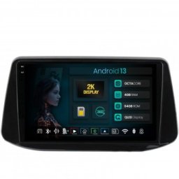 Navigatie 2K Hyundai I30 (2017-Prezent) 4GB RAM Android 13 Octacore Slot Sim 4G DSP GPS Wi-FI Carplay Android Auto USB Bluetooth Waze Touchscreen 9.5 Inch
