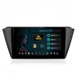 Navigatie 2K Skoda Fabia (2015+) 4GB RAM Android 13 Octacore Slot Sim 4G DSP GPS Wi-FI Carplay Android Auto USB Bluetooth Waze Touchscreen 9.5 Inch