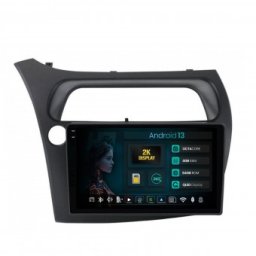 Navigatie 2K Honda Civic Hatchback (2006-2011) 4GB RAM Android 13 Octacore Slot Sim 4G DSP GPS Wi-FI Carplay Android Auto USB Bluetooth Waze Touchscreen 9.5 Inch